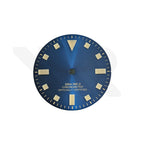 Pelagos No-Date Thick Lume Indices Dial for Seiko Mod: Sunburst Blue Gold Tone