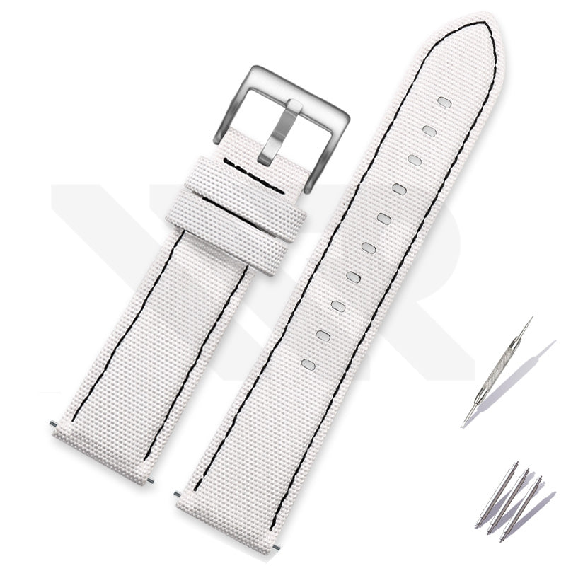 Nylon Diver Strap for Seiko 5 Street Fighter SRPF19K1 / SRPF20K1 - White