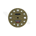 Seigaiha Japanese Wave Dial for Seiko Mod: Black with Gold Tone