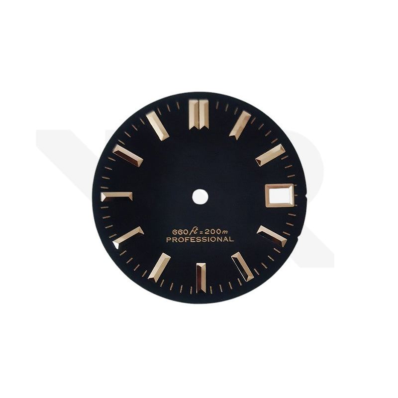 Diver Dial for Seiko Mod: Rose Gold Markers