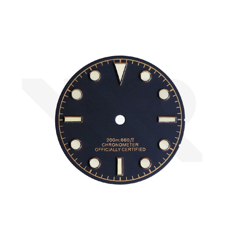 Blackbay Diver Matte Dial for Seiko Mod: Rose Gold Layout