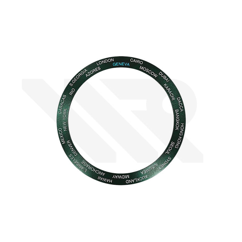 World Time Aluminium Sloped Bezel Insert for SKX007 /SRPD - Dark Green