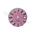 Diver Dial for Seiko Mod: Matte Pink with Silver Indices