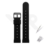 Waffle Silicone Diver Strap - Black