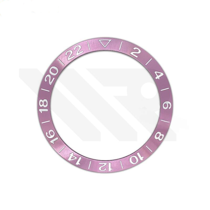 GMT Aluminium Sloped Bezel Insert for SKX/SRPD Seiko Mod - Pink