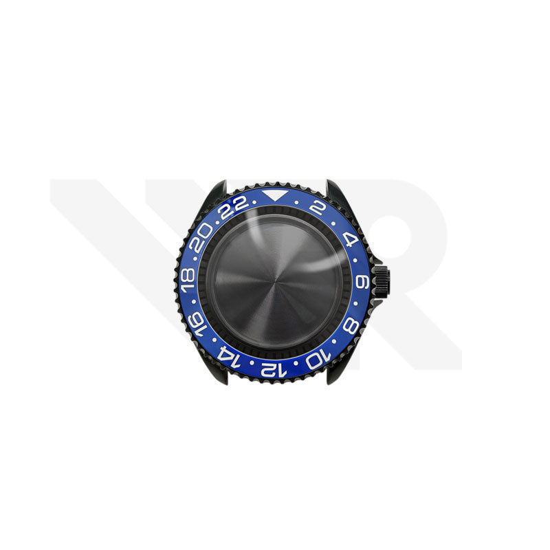 Polished Black SKX 3 O'clock Case Set for Seiko Mod: Blue Berry GMT Master Style