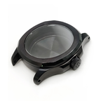 Nautilus Brushed Case Set for Seiko Mod: Black