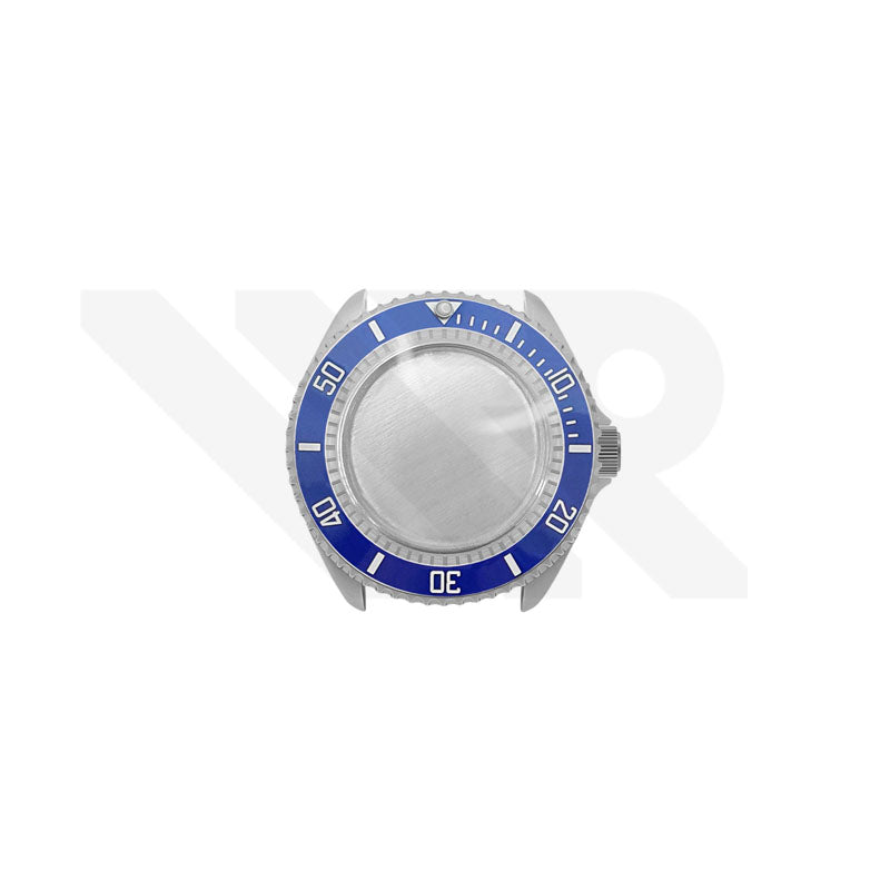 Sandblasted Silver SKX 3 O'clock Case Set for Seiko Mod: Smurf Submarine Diver Style