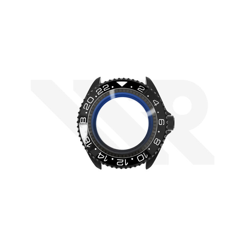 Sandblasted Black SKX 3 O'clock Case Set for Seiko Mod: GMT Master Style
