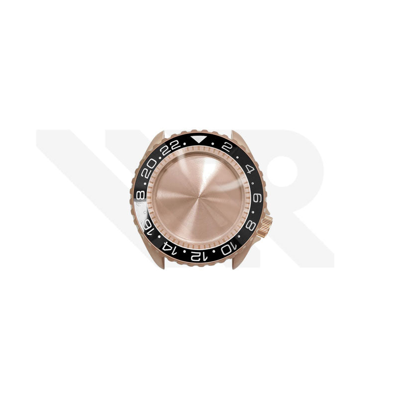 Sandblasted Rose Gold SKX Case Set for Seiko Mod: GMT Master Style