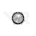 Sandblasted Silver SKX Case Set for Seiko Mod: Black Dual Time GMT Style