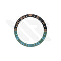 GMT-24 Ceramic Sloped Matte Finished Black-Green Bezel Insert for SKX/SRPD: Brown-Blue