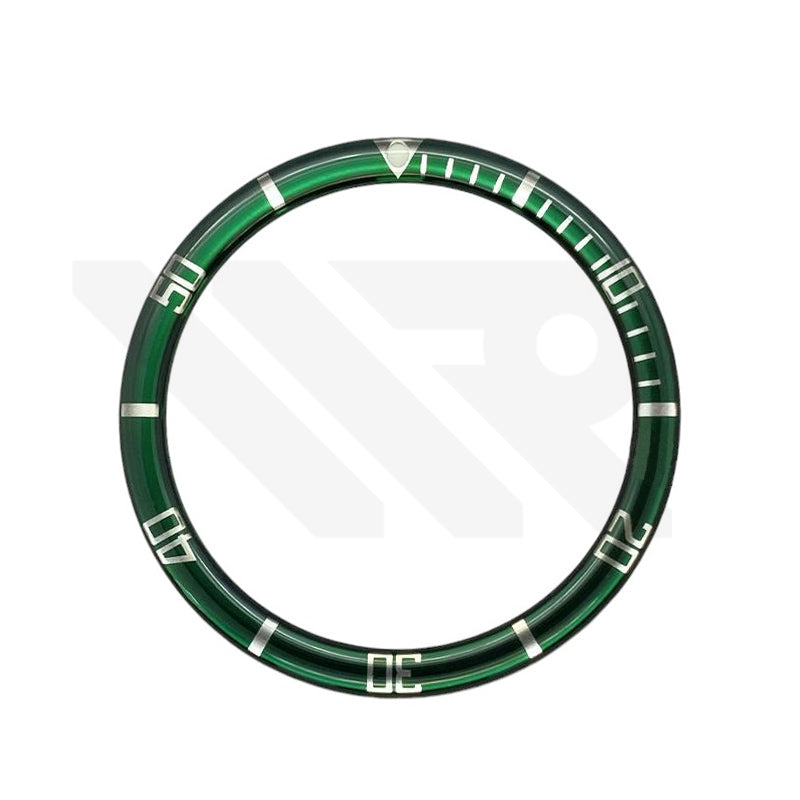 Resin Flat Bezel Insert for SKX/SRPD Seiko Mod: Green-Silver