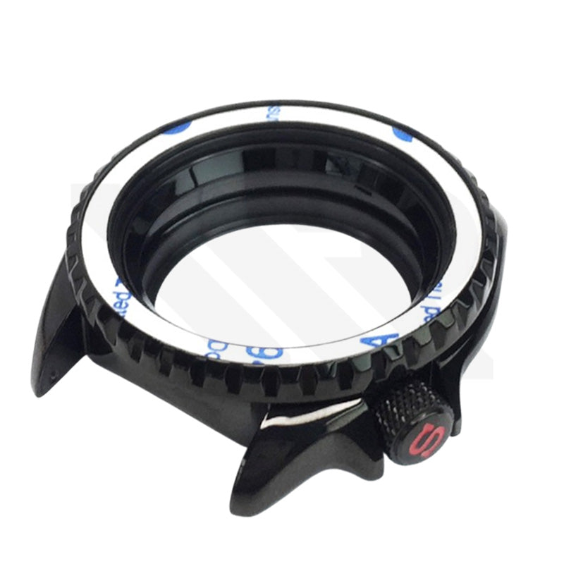 SKX Polished Case Set for Seiko Mod: Black (4 o'clock)