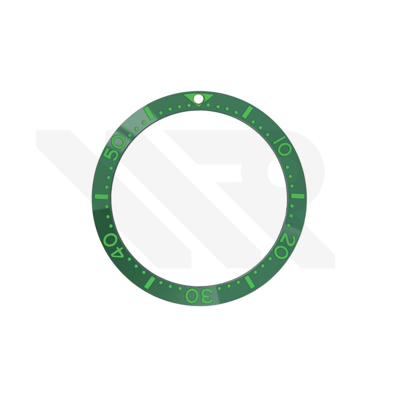 Seiko Style Diver Ceramic Flat Bezel Insert for SKX / SRPD - Green-Green