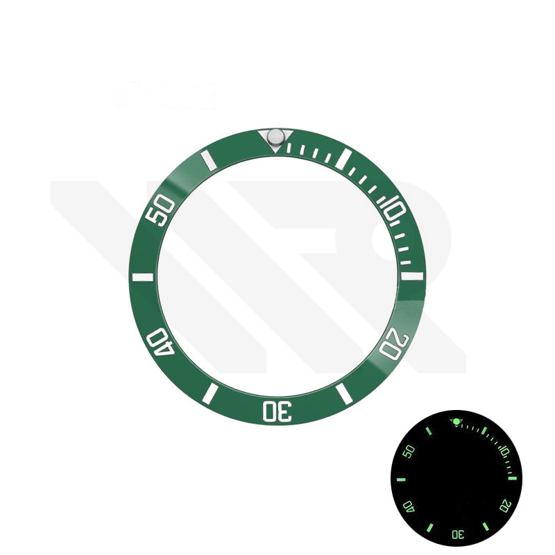 SUB Style Green Full Luminous Ceramic Sloped Bezel Insert for SKX/SRPD: Green