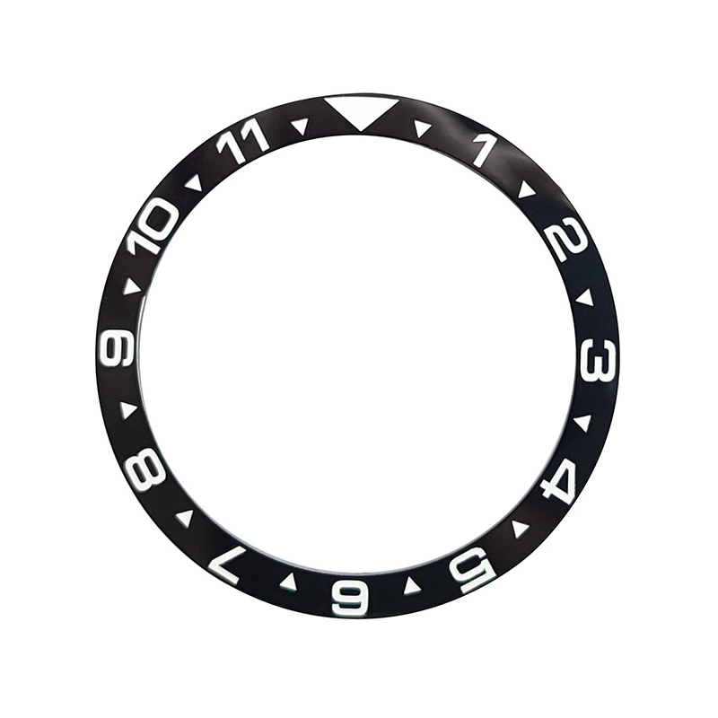 Dual Time Ceramic Sloped Bezel Insert for SKX/SRPD - Black with C3 Lume