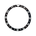 Dual Time Ceramic Sloped Bezel Insert for SKX/SRPD - Black with C3 Lume