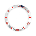 Sub Style Ceramic Sloped Bezel Insert for SKX/SRPD - Silver/Red