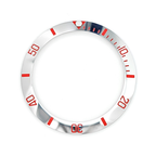 Sub Style Ceramic Sloped Bezel Insert for SKX/SRPD - Silver/Red