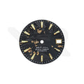 Goldfolien-Zifferblatt aus Kohlefaser für Seiko Mod - Goldene Indizes im Seiko-Stil