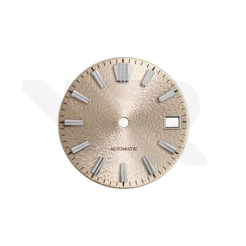 Textured Metallic Sunburst Dial for Seiko Mod: Champagne Rose Dial GS Indices