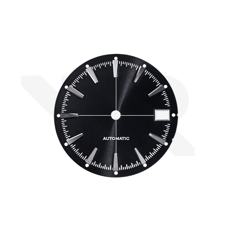 Gentleman-Zifferblatt mit Sonnenschliff für Seiko Modell: Schwarz