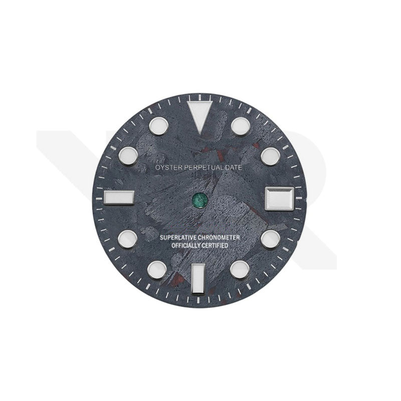 Carbon Fiber Dial for Seiko NH34 GMT Mod - Gray Dial Red GMT