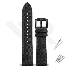 Load image into Gallery viewer, Nylon Silicone Diver Strap for Seiko 5 Street Fighter Prospex Series - Black Black
