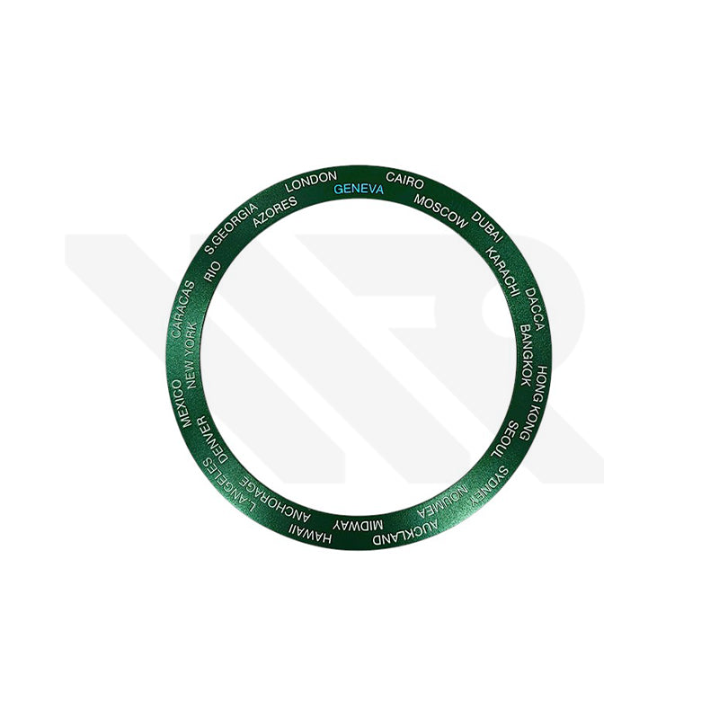 World Time Aluminium Sloped Bezel Insert for SKX007 /SRPD - Green