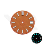 Zifferblatt mit mattierter Oberfläche für Seiko Modell: DJ Style Burnt Orange