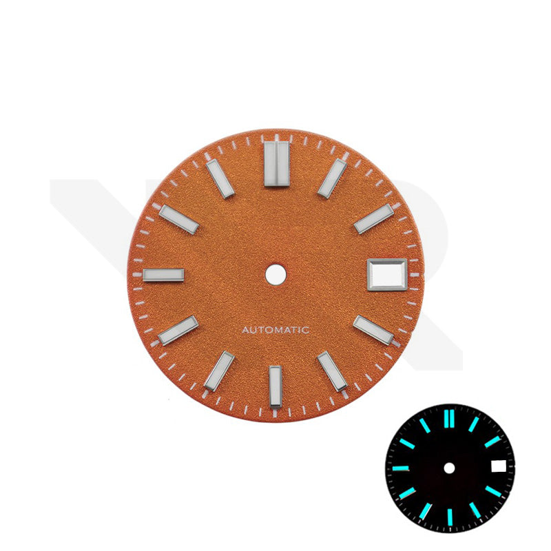 Zifferblatt mit mattierter Oberfläche für Seiko Modell: DJ Style Burnt Orange