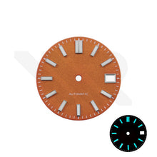 Load image into Gallery viewer, Frosted Finishing Dial for Seiko Mod: DJ Style Burnt Orange
