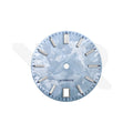 GS Shunbun Style Icy Blue Dial for Seiko Mod: Silver GS Style Indices with 6h Date Window