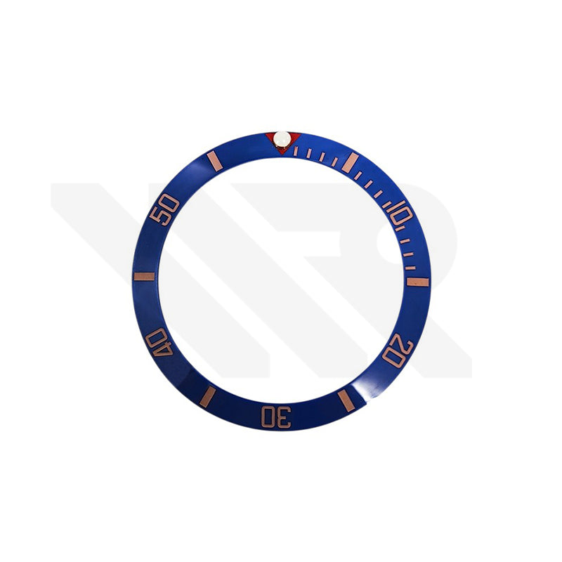 Blackbay Style Ceramic Sloped Bezel Insert for SKX/SRPD: Blue/Rose Gold