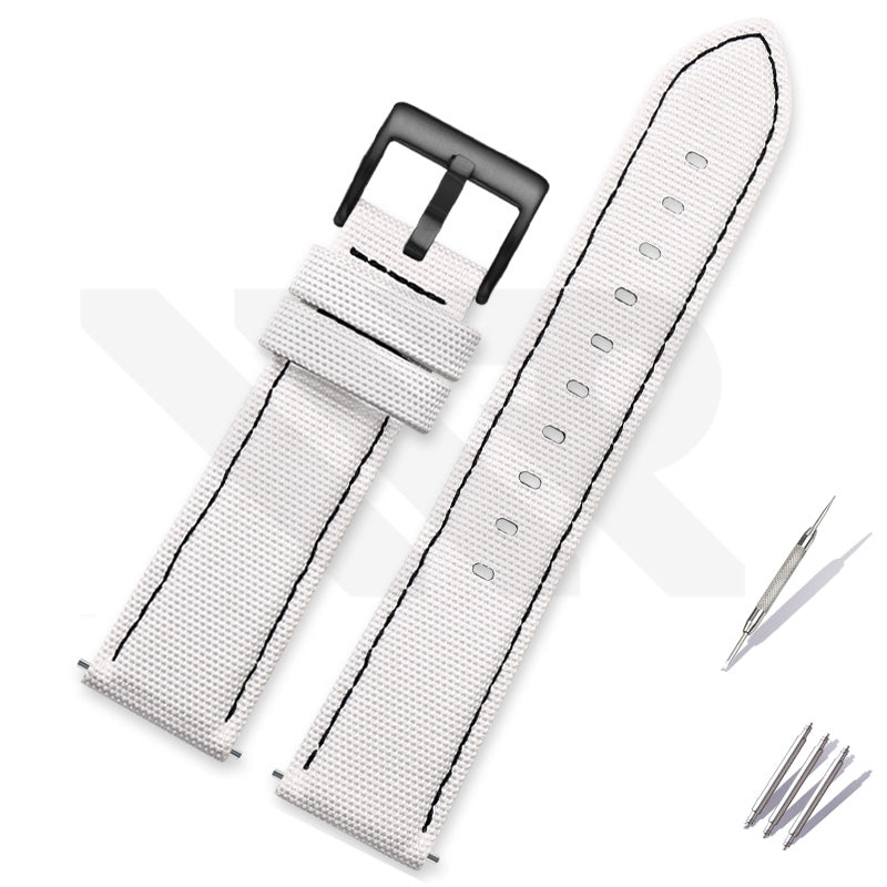 Nylon Diver Strap for Seiko 5 Street Fighter SRPF19K1 / SRPF20K1 - White