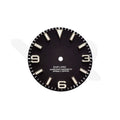 Field Watch Dial for Seiko Mod: Matte Black with Silver 369 Indices