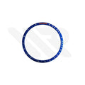 Aluminium Blue Bezel Insert Compatible with Omega Speedmaster: Silver - Orange
