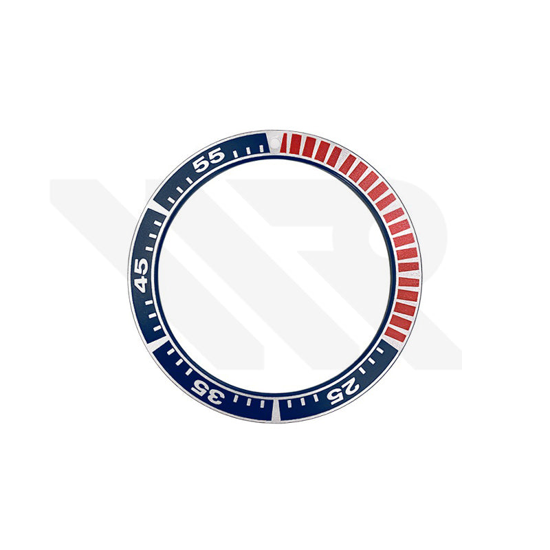 Aluminium Flat Bezel Insert for Seiko Prospex Sumo SBDC001 / SBDC003 / SBDC031 / SBDC033 - Blue/Red