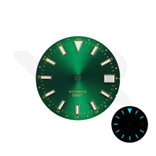 Load image into Gallery viewer, GMT NH34 Sunburst Dial for Seiko Mod: Green
