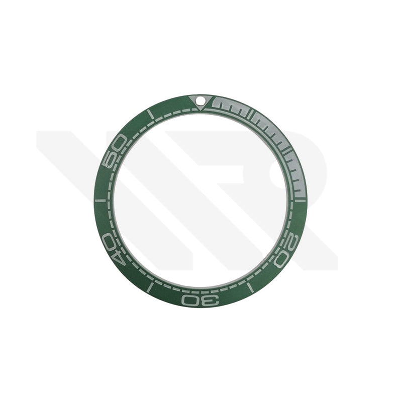 42mm Seamaster Style Matte Finish Ceramic Sloped Bezel Insert: Green-Gray