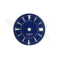 Genfer Streifen-GMT-Zifferblatt für Seiko NH34 Mod: Blaues Zifferblatt, goldene Indizes
