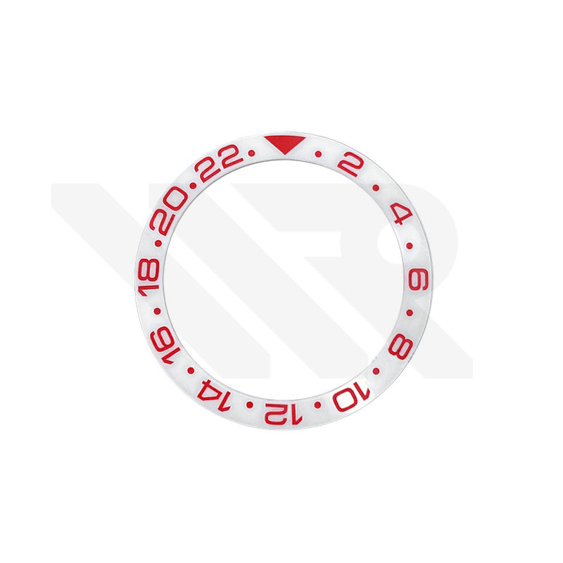 GMT-24 Ceramic Sloped Bezel Insert for SKX/SRPD - White/Red