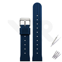 Load image into Gallery viewer, Waffle Silicone Diver Strap - Navy
