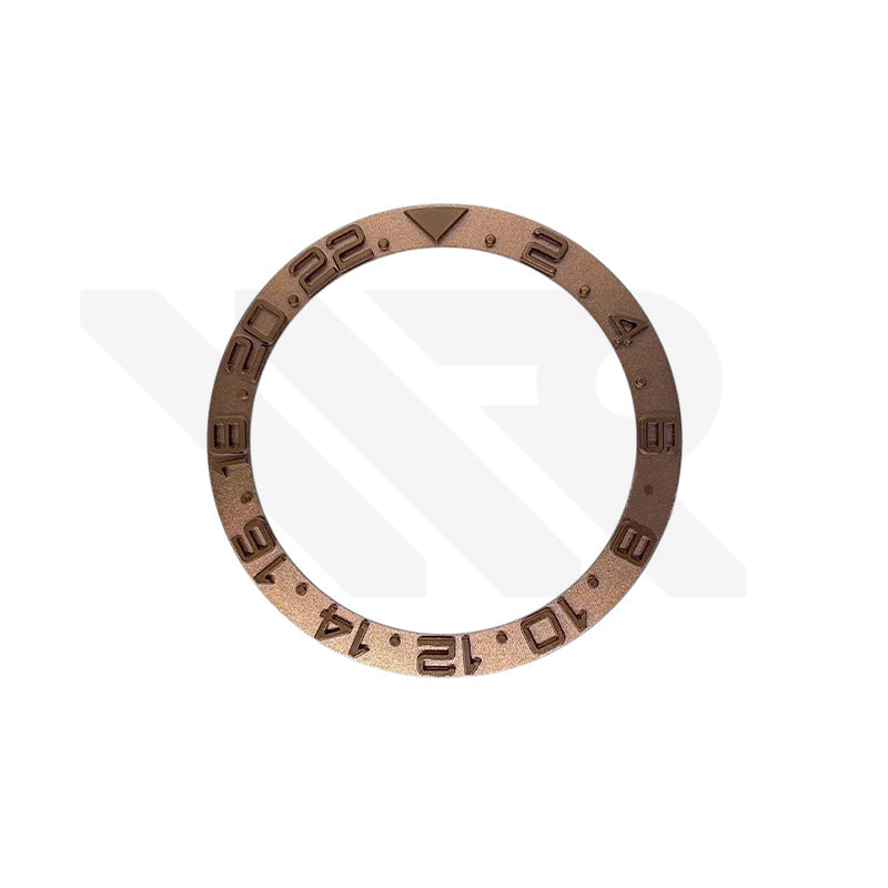 YM Style GMT-24 Ceramic Sloped Bezel Insert for SKX/SRPD: Coffee Bronze
