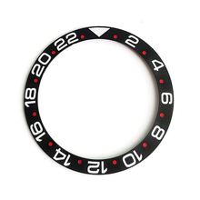 Load image into Gallery viewer, GMT-24 Ceramic Bezel Insert for SKX/SRPD - Matte Black (White Numbers)
