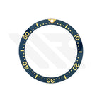 Ceramic Flat Bezel Inserts for SKX013 / SKX015 - Navy/Gold