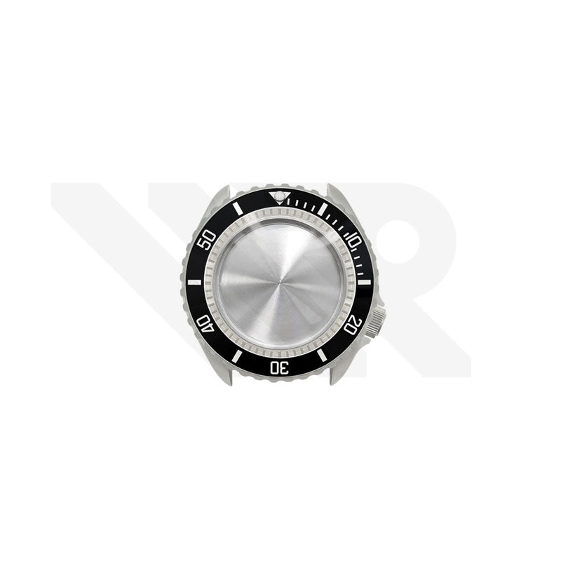 Sandblasted Silver SKX Case Set for Seiko Mod: Black Submarine Diver Style
