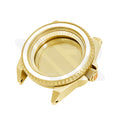 Samurai Sandblasted Case Set for Seiko Mod: Gold (Solid Case Back)