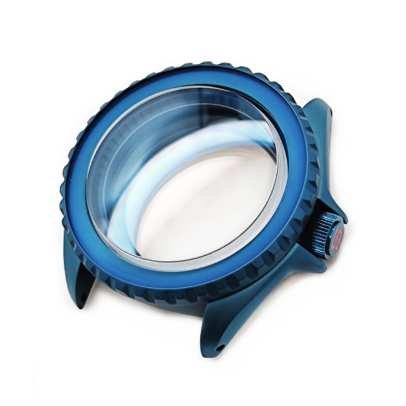 SKX Sandblasted Case Set for Seiko Mod: Blue (3 o'clock)